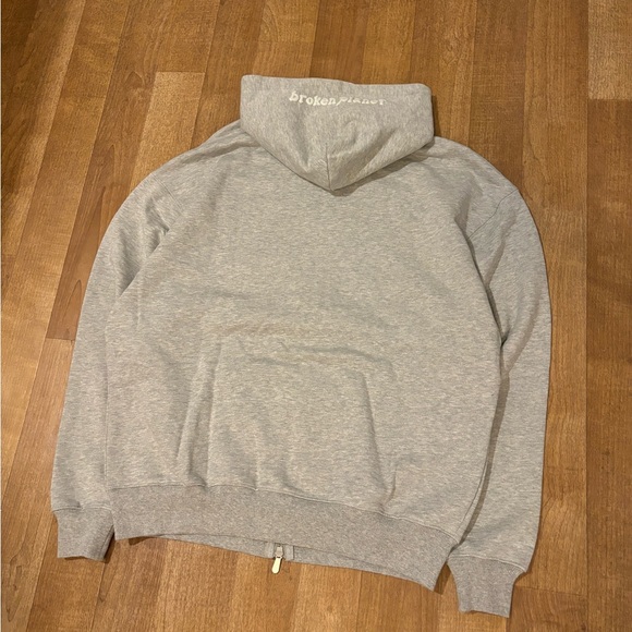 Brand New Broken Planet Zip Up Hoodie - Grey - Picture 8 of 9